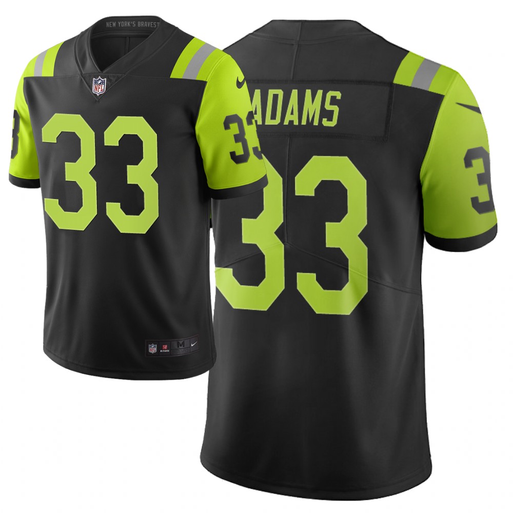 Men Nike NFL New York Jets #33 jamal adams Limited city edition black green jersey->new york jets->NFL Jersey